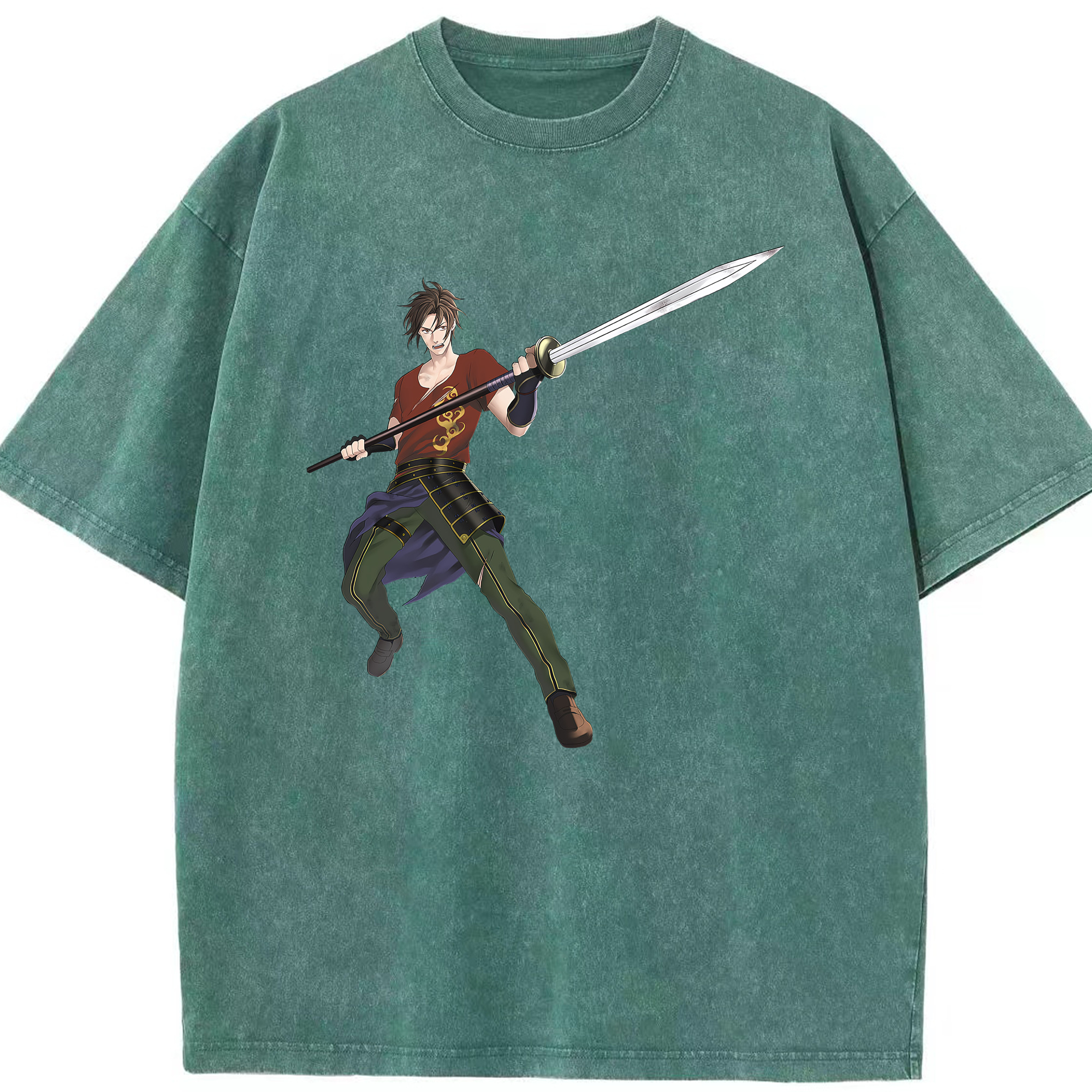 （画像用） 刀剣乱舞 Touken Ranbu 綿100% ヴィンテージ風 半袖Tシャツ（フロントプリント）